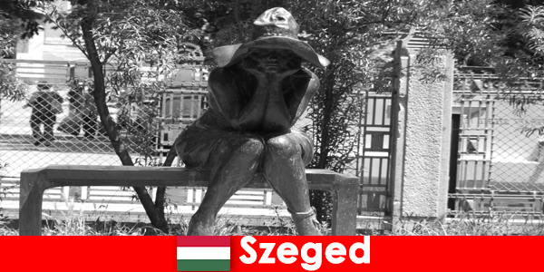 В Сегеде, Венгрия, есть множество каменных фигур, которыми можно полюбоваться